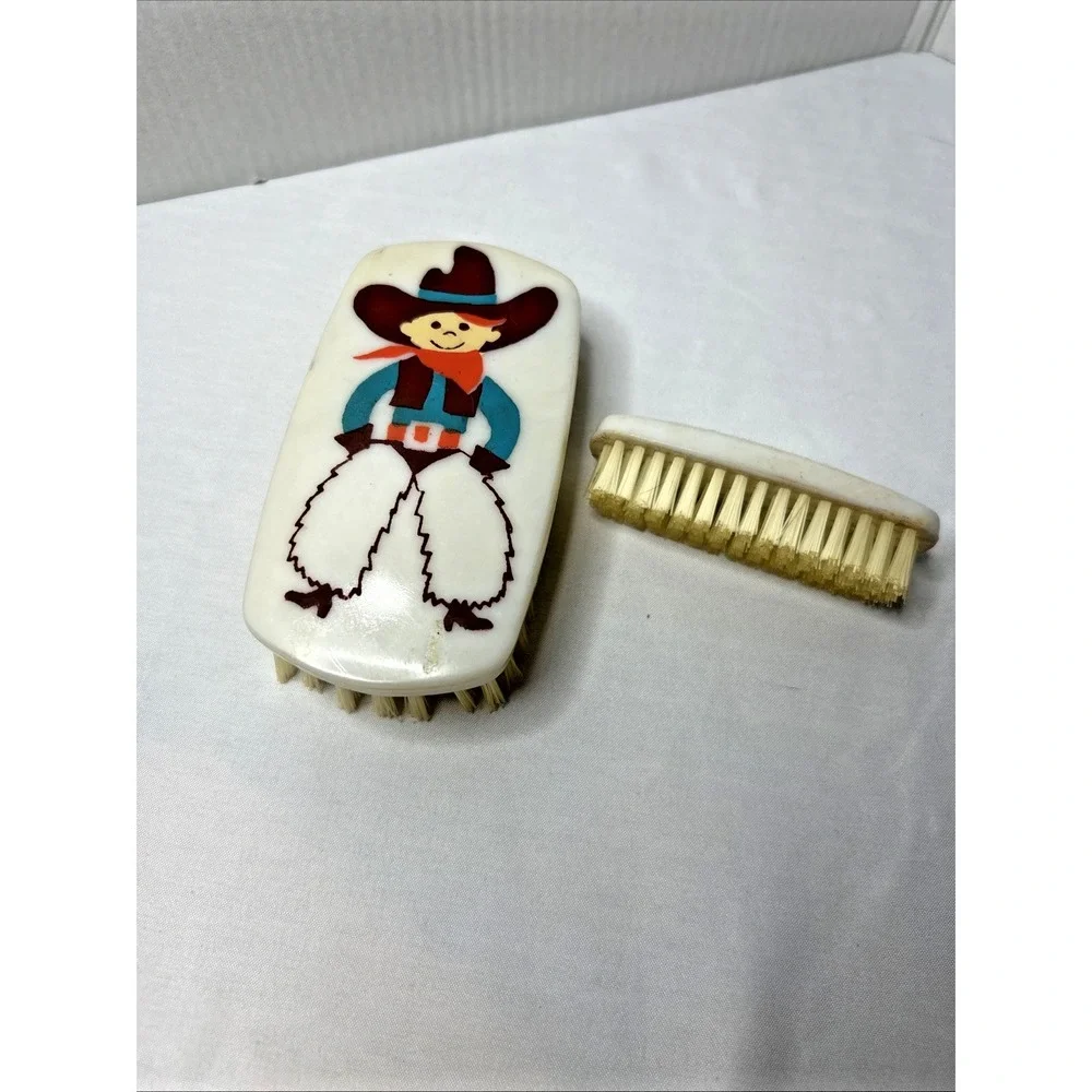 Vintage Kids Treasure‎ Masters Child Brush Set Cowboy 1980